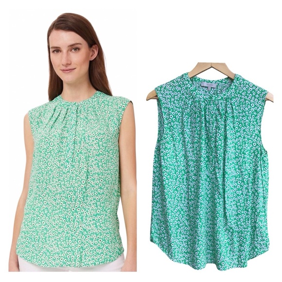 Hobbs London Lillie Green Floral Blouse NEW - Picture 1 of 9